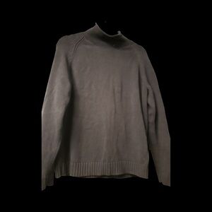 Lands End women's  Gray Sweater tunnel neck size Large